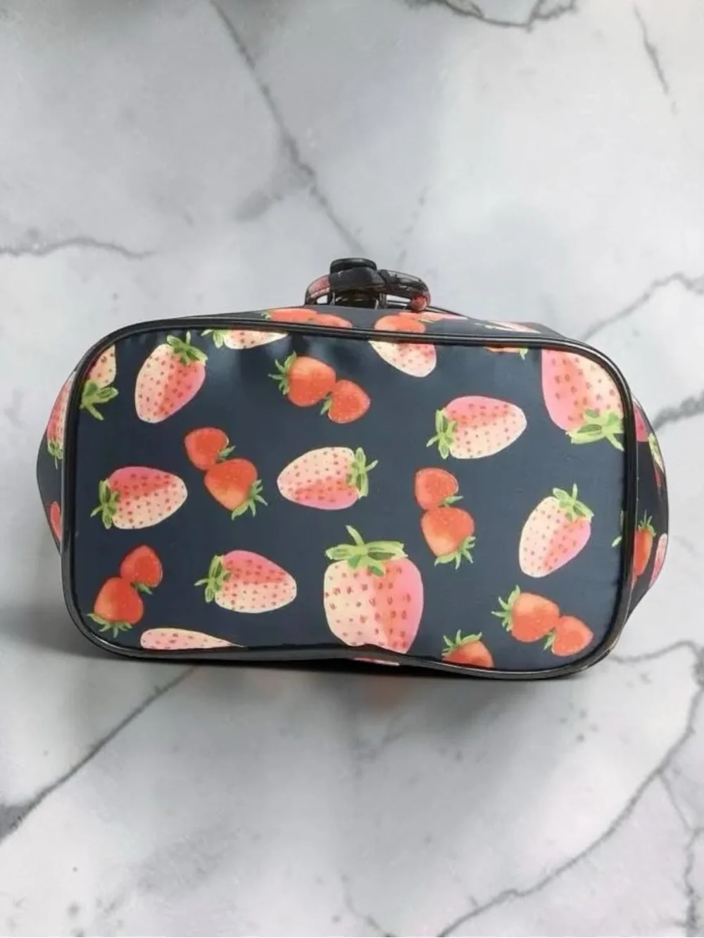 Kurt Geiger NWT Portobello Strawberry Print Nylon Backpack